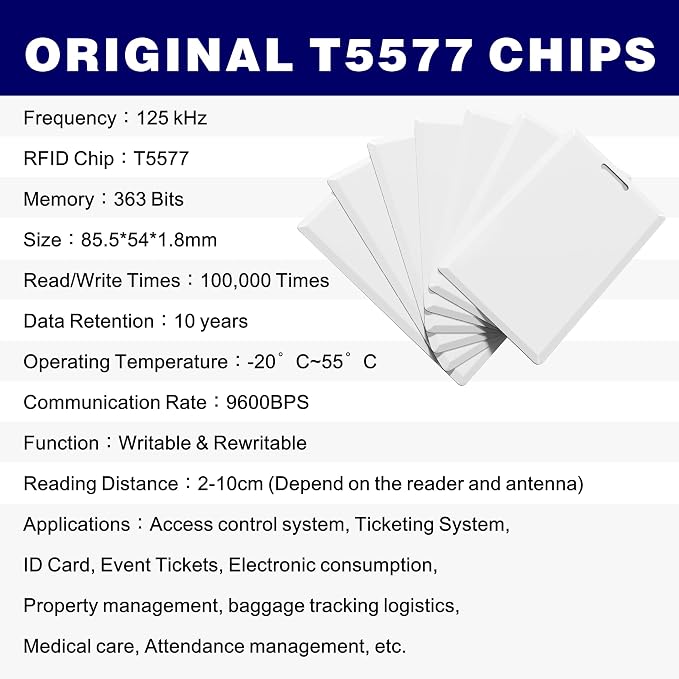10pcs T5577 RFID Card 125khz RFID Card Rewritable RFID Proximity Cards - Image 4