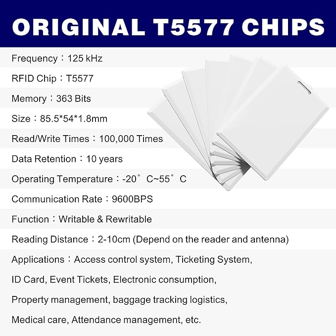 30pcs T5577 RFID Card 125khz RFID Card Rewritable RFID Proximity Cards - Image 4