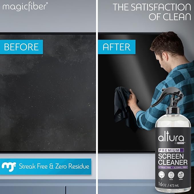 Screen Cleaner Spray & Wipe Kit Computer Screen Cleaner + 2 Microfiber Cleaning - Image 2