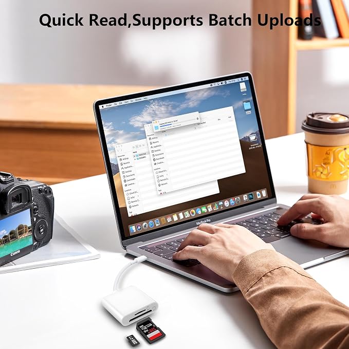 USB C SD Card Reader for iPhone 15/16/17, Dual Card Slots Micro SD Card Reader - Image 4