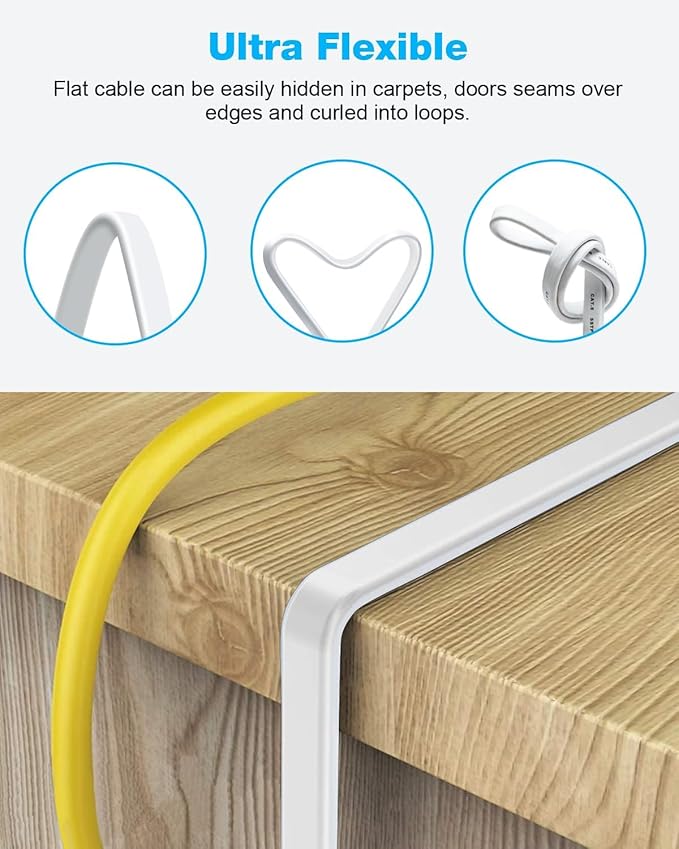 DDMALL CAT 8 Ethernet Cable 6ft, High Speed 40Gbps 2000MHz Shielded Flat CAT8 - Image 5