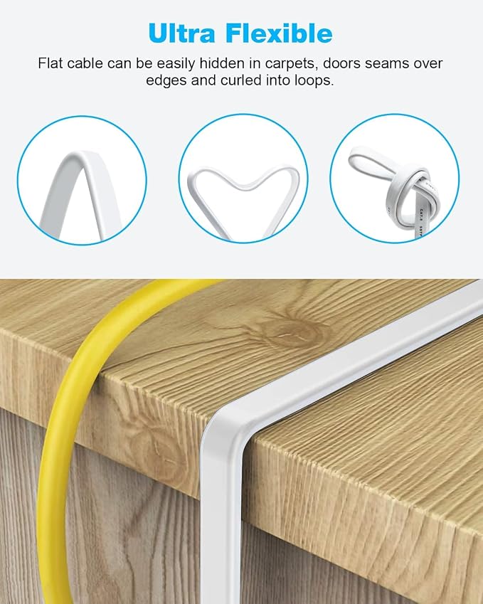 DDMALL CAT 8 Ethernet Cable 6ft, High Speed 40Gbps 2000MHz Shielded Flat CAT8 - Image 5