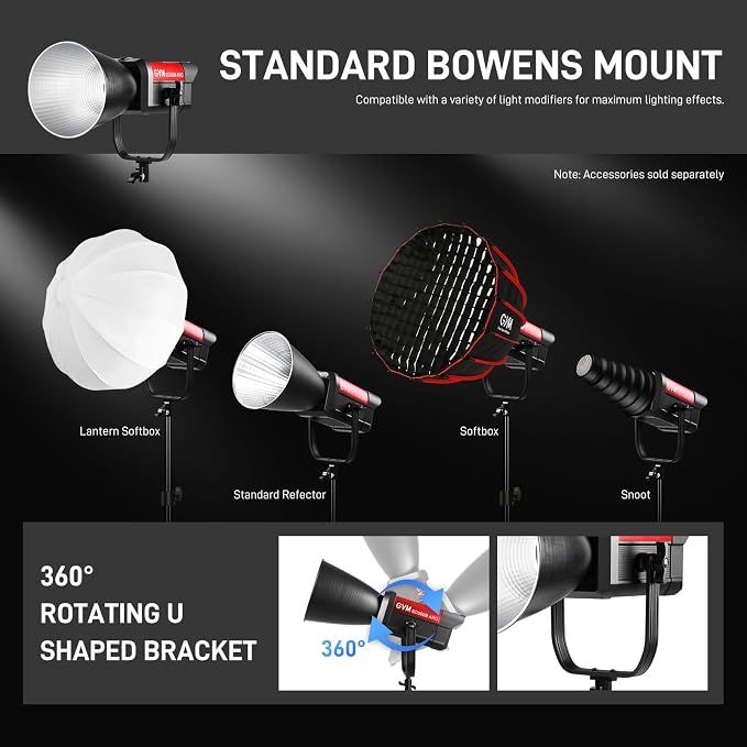 GVM Photography Lighting 300W Bi-Color Studio Lights - Image 6