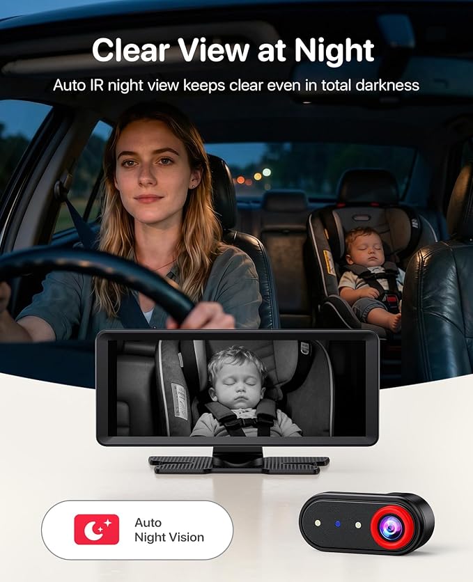 Luckview BM5 MAX 1080P HD Dual Baby Car Camera - Image 4