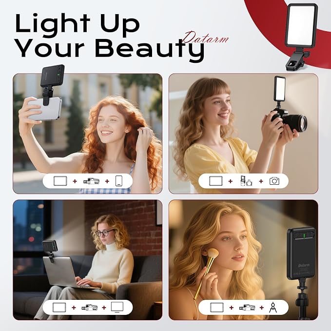 Rechargeable Soft Selfie Light for Phone, 4-14H Battery Portable LED Light for - Image 6