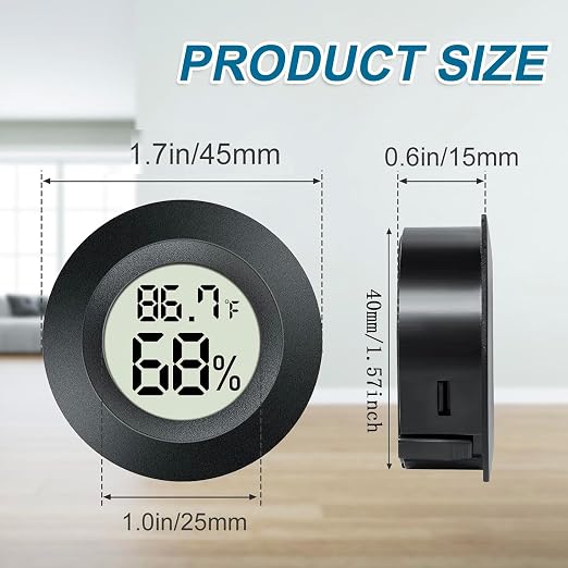 4 Pack Mini Digital Hygrometer Gauge Indoor Thermometer, LCD Monitor - Image 2