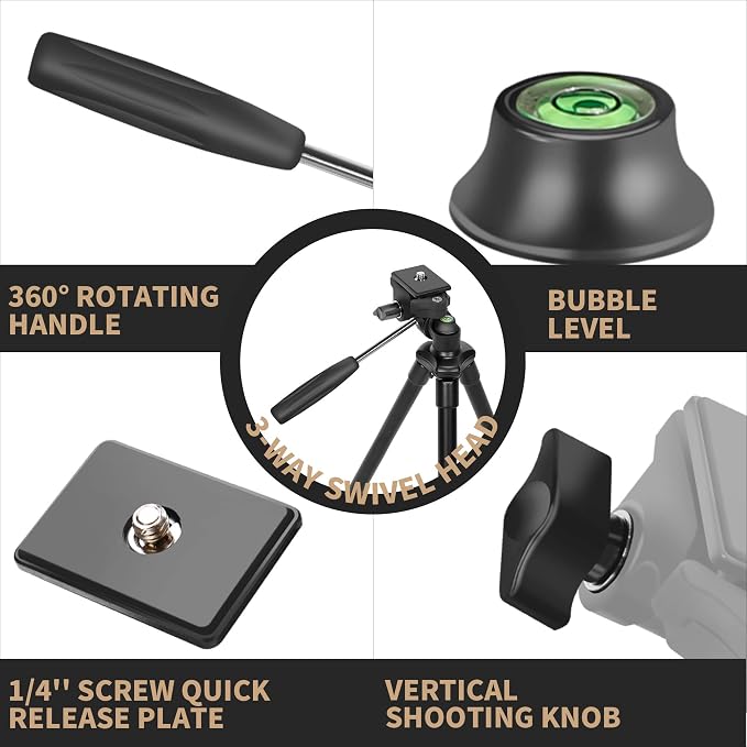 Fotopro 40 Inch Lightweight Phone Tripod Stand - Image 2