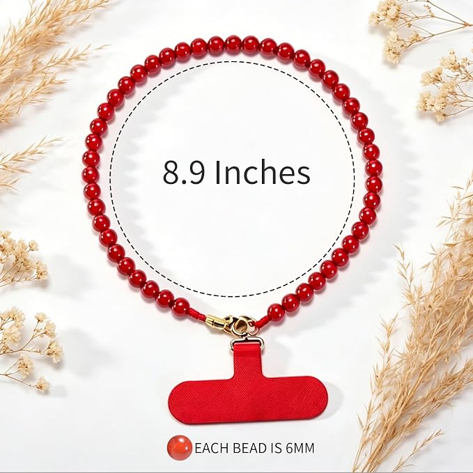 Agate Beaded Phone Wrist Strap for Women Men Stone Beads Charm Handmade - Image 6