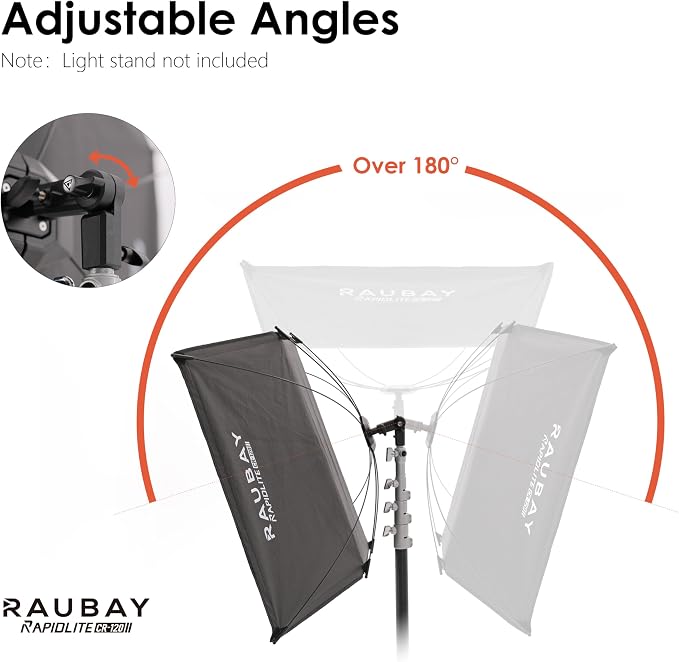 RAUBAY Quick-Open Curved Reflector, U-Shape Clamshell Light Reflector - Image 5