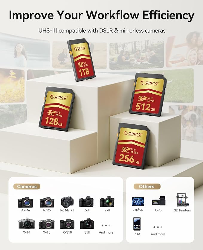 ORICO 256GB SD Card, 4K UHD, Full HD, SDXC Memory Card - Image 6