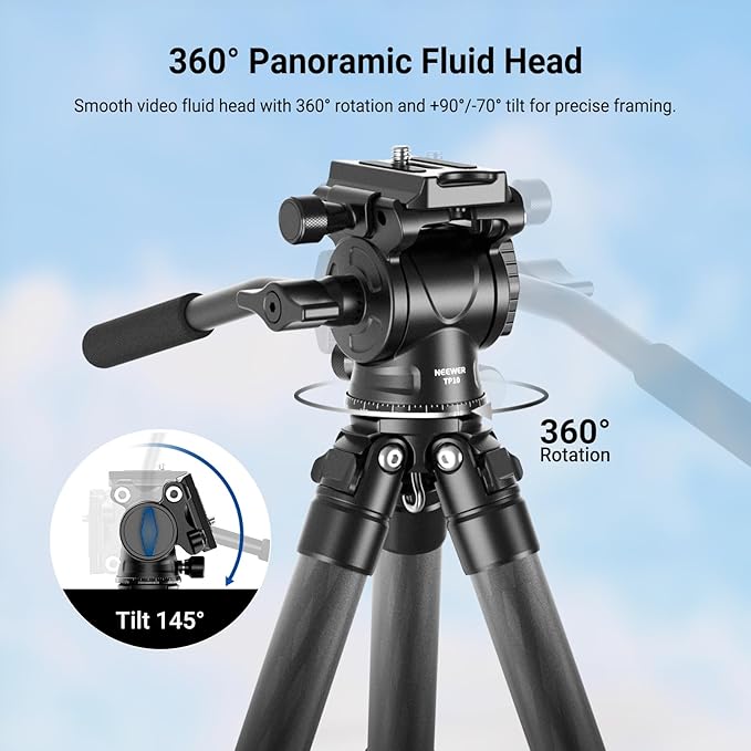 NEEWER Carbon Fiber Desktop Mini Tripod - Image 4