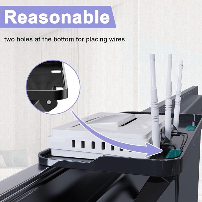 TETVIK TV Top Shelf Screen Adjustable Monitor Top Shelf Storage Bracket Tray - Image 5