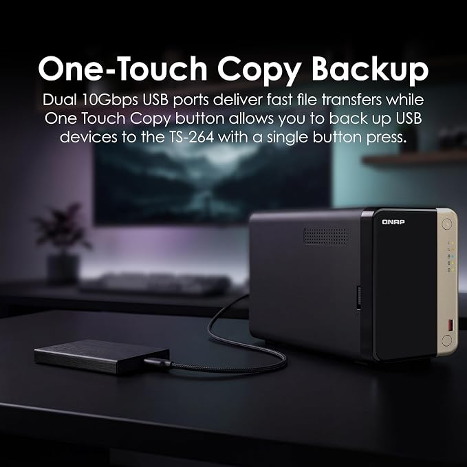QNAP TS-264-8G-US 2 Bay High-Performance Desktop NAS - Image 4