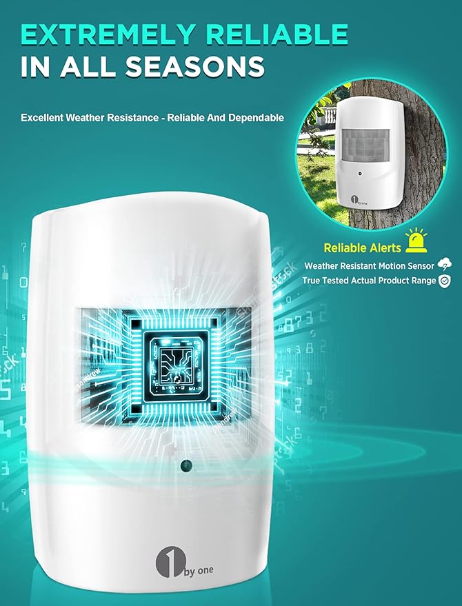 1byone Driveway Alarm, Home Security Alert System - Image 3