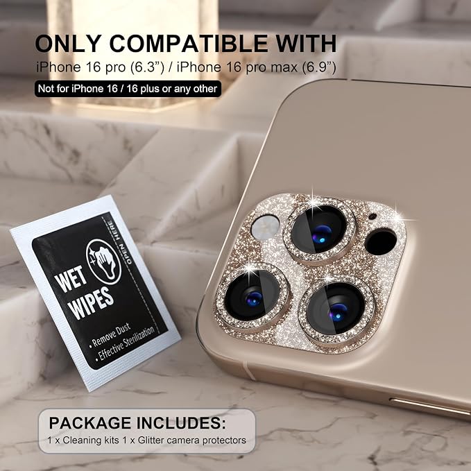 Choiche Compatible for iPhone 16 Pro/iPhone 16 Pro Max Camera Lens Protector - Image 2