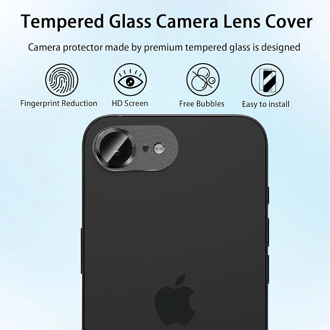 Camera Lens Protector for iPhone 17e / iPhone 16e, Aluminum Alloy Sapphire - Image 6
