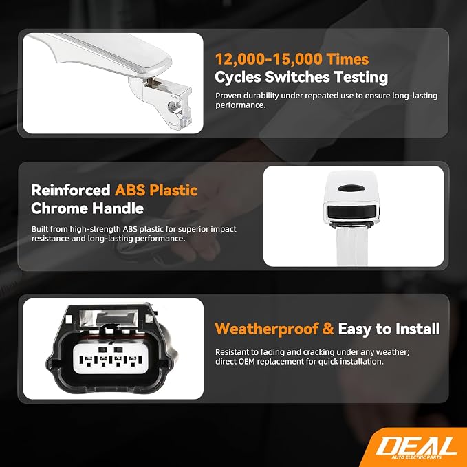 DEAL AUTO ELECTRIC PARTS Front Driver Left Side Chrome Exterior Door Handle - Image 5