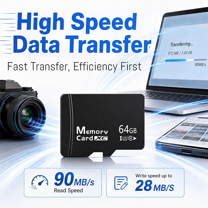 5-Pack 64GB Micro SD Card for Dashcam & Security Cam U3 V30 A1 | High Endurance - Image 4