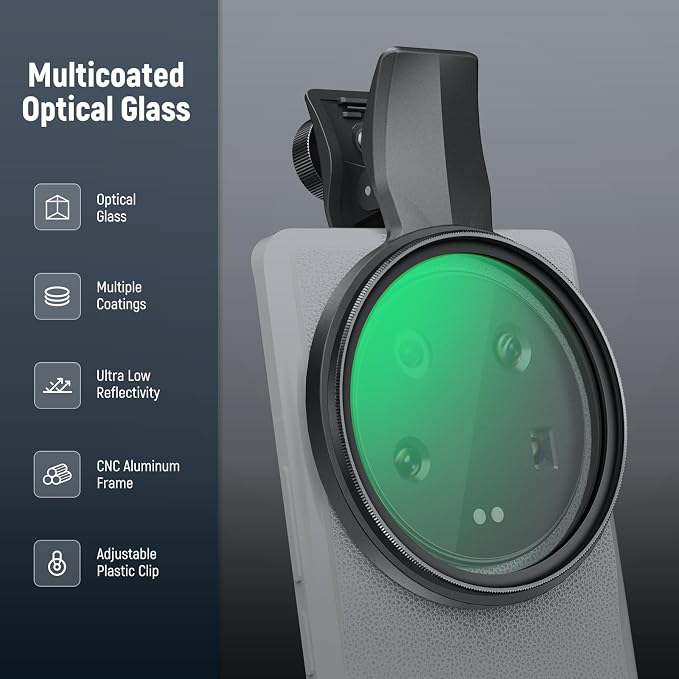 NEEWER 67mm Clip On Black Diffusion 1/4 Filter - Image 7