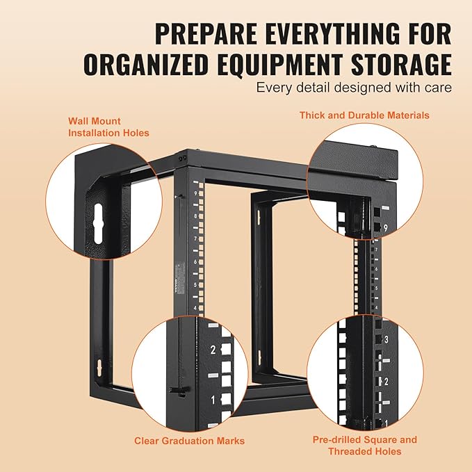 VEVOR 9U Server Rack, Wall Mount Network Rack - Image 5