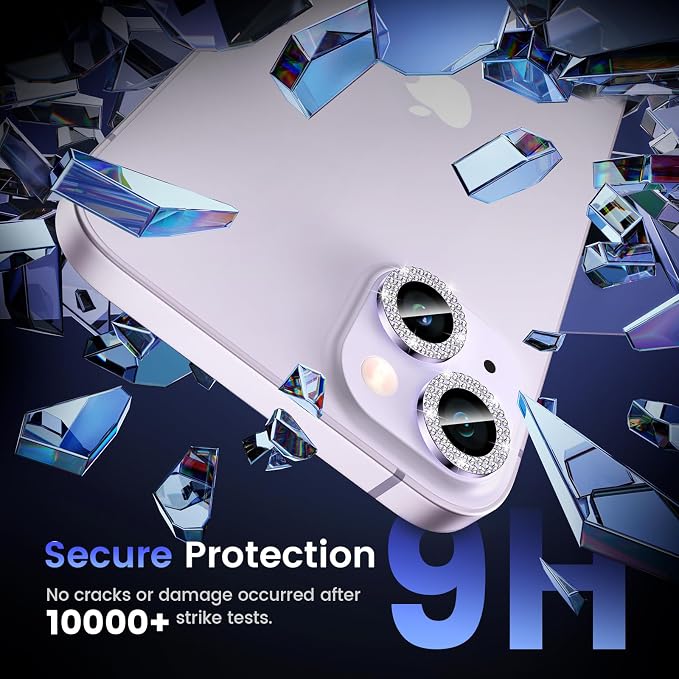 Tensea for iPhone 14 / iPhone 14 Plus Camera Lens Protector, 9H Tempered Glass - Image 4