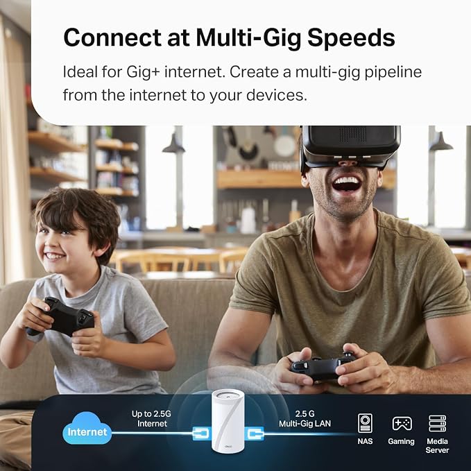 TP-Link Deco 7 Pro BE63 Tri-Band WiFi 7 BE10000 Whole Home Mesh System- - Image 6