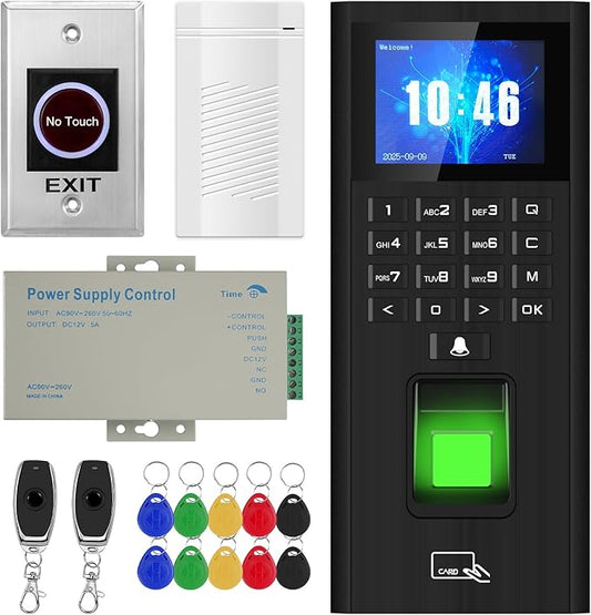 Biometric Fingerprint Security Access Control System kit, RFID T9 keypad Door by XYBkey