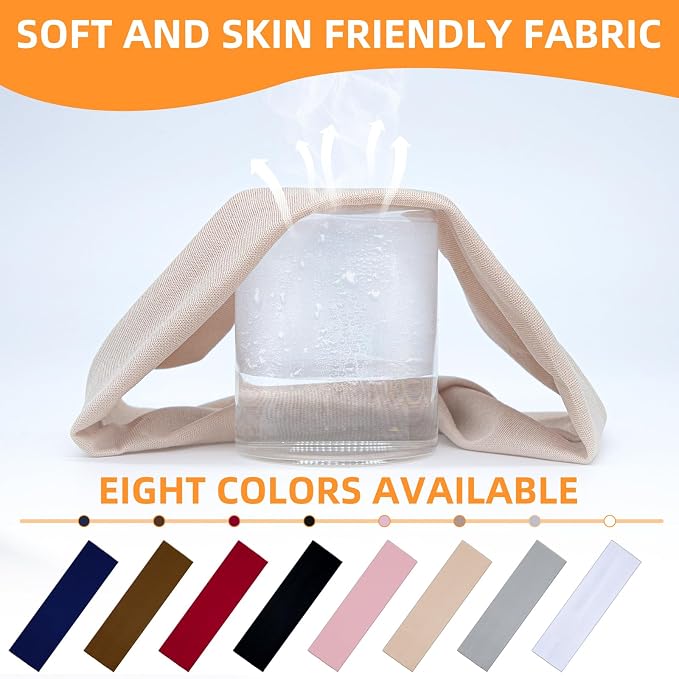 8PCS Summer-Exclusive Non Slip Sports Elastic Soft Running Fashion Headbands - Image 3