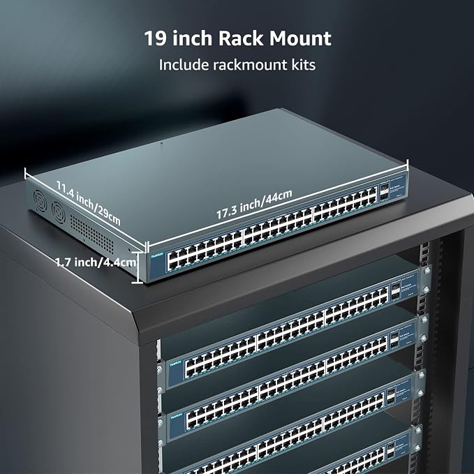 YuanLey 48 Port Gigabit PoE Switch Unmanaged - Image 7