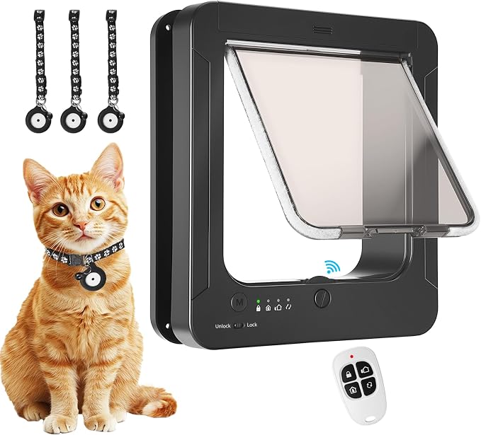 Smart Cat Door for Interior & Exterior, Cat Pet Door by BROTEX