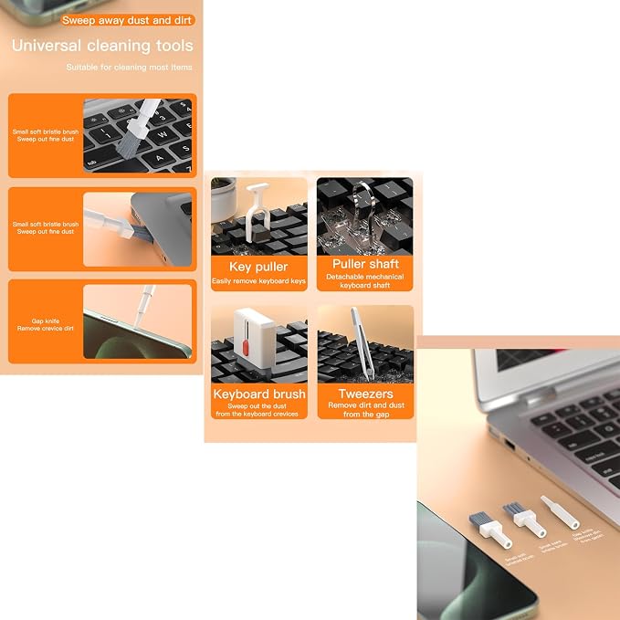 LOKEKE Multifunctional Cleaning Brush Kit, All-in-One Laptop Cleaning Tool - Image 3