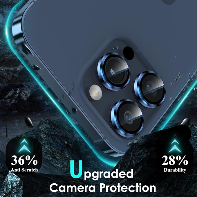 YWXTW CameraLens Protector, Tempered Glass Screen Metal Individual Cover - Image 3