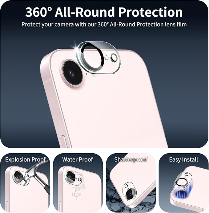 3+3-Pack, Privacy Screen Protector and Camera Lens Protector - Image 6