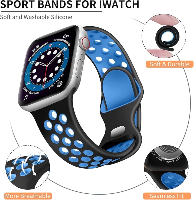 Lerobo Bands Compatible with Apple Watch Band 45mm 44mm 42mm 46mm 49mm Women Men - Image 2