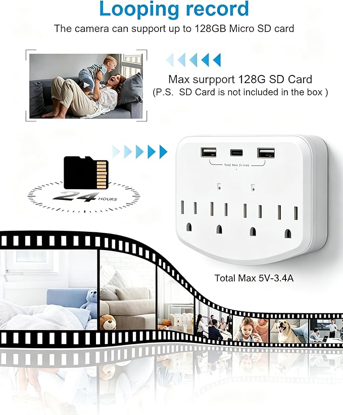 HD1080P Wireless Dome Cameras, Mini Small Nanny Cam, WiFi Indoor Camera - Image 6