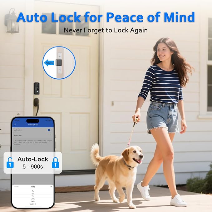Smart Door Lock Deadbolt, Keyless Entry Door Lock - Image 8