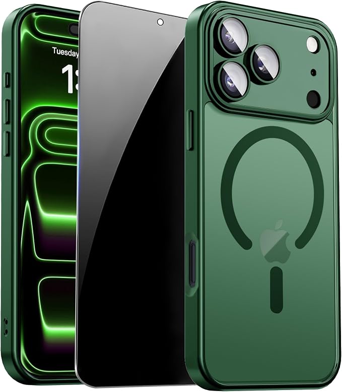 for iPhone 17 Pro Case with Privacy Screen Protector and Camera Protection by ZOZDOKG