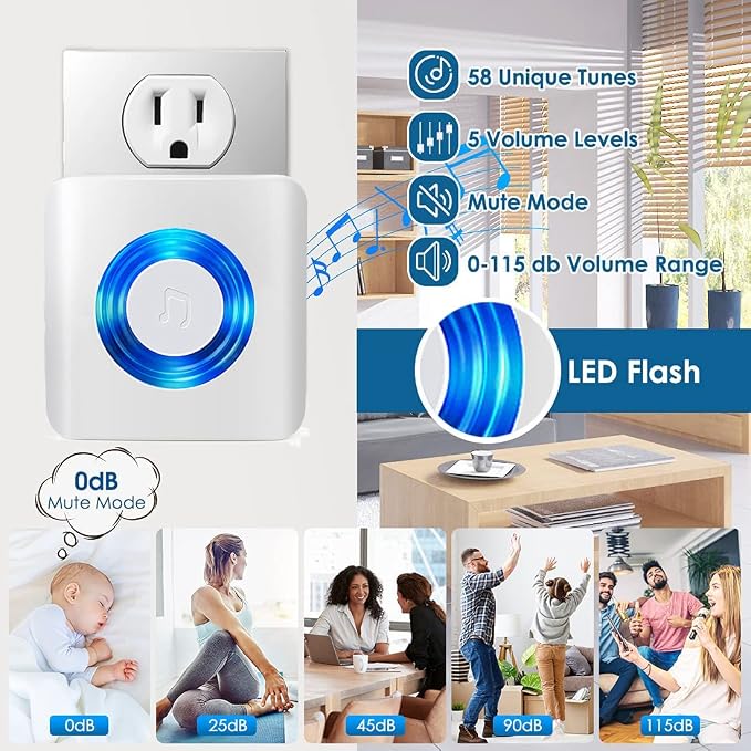 Caregiver Pager Door Alarms for Dementia Patients/Kids Safety/Home Security - Image 5