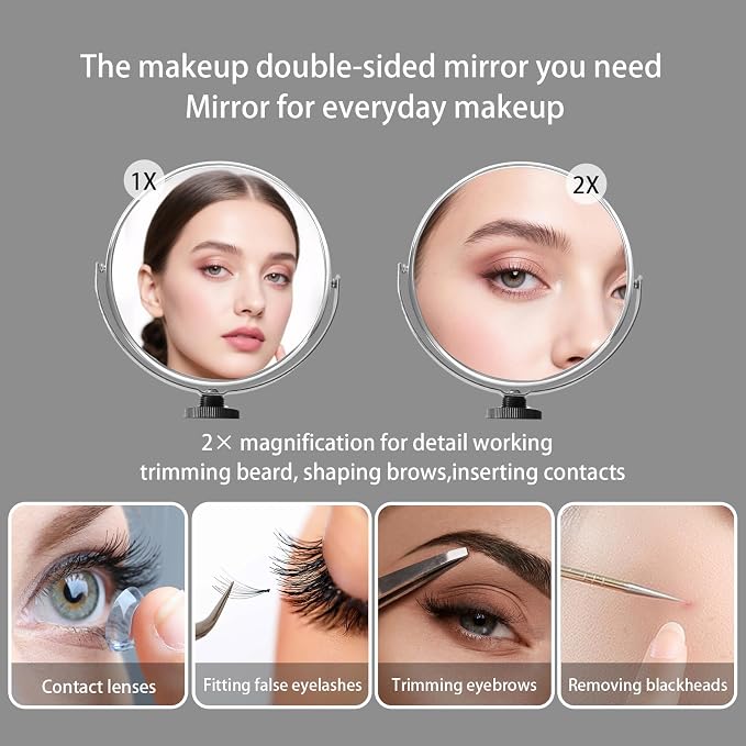 10" Desk Ring Light with Stable Tripod & Interchangeable Makeup Mirror/Phone - Image 7