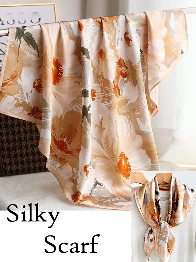 Silky Scarf for Women Lightweight Satin Bandanas Neck Hair Wrap For Sleeping - Image 6