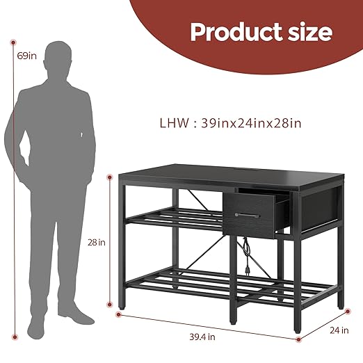 3D Printer Stand with Filament Storage – Heavy Duty Metal 3D Printer Table with - Image 2