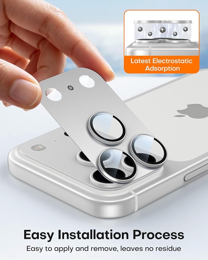 TAURI 2 Pack for iPhone 17 Pro Max Camera Lens Protector, Full Coverage - Image 5