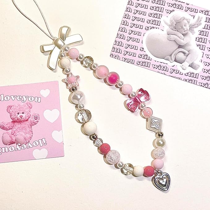 Beaded Camera Wrist Strap Cute Digital Camera Charm Lanyard, Phone Wristlet - Image 3