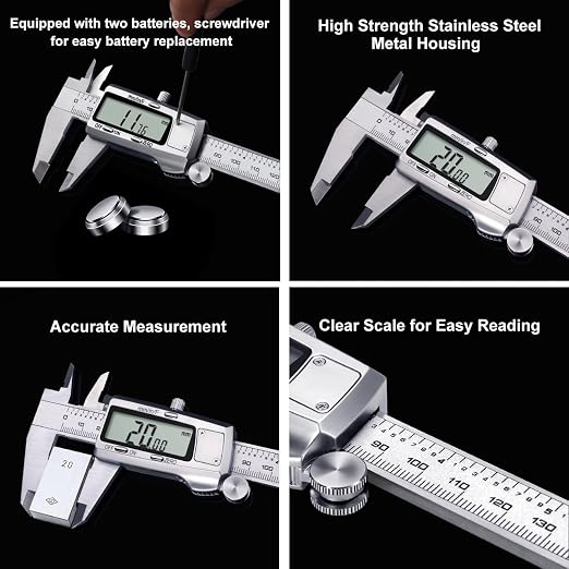 Kynup Digital Caliper, Caliper Measuring Tool, Micrometer Dial Vernier Caliper - Image 2