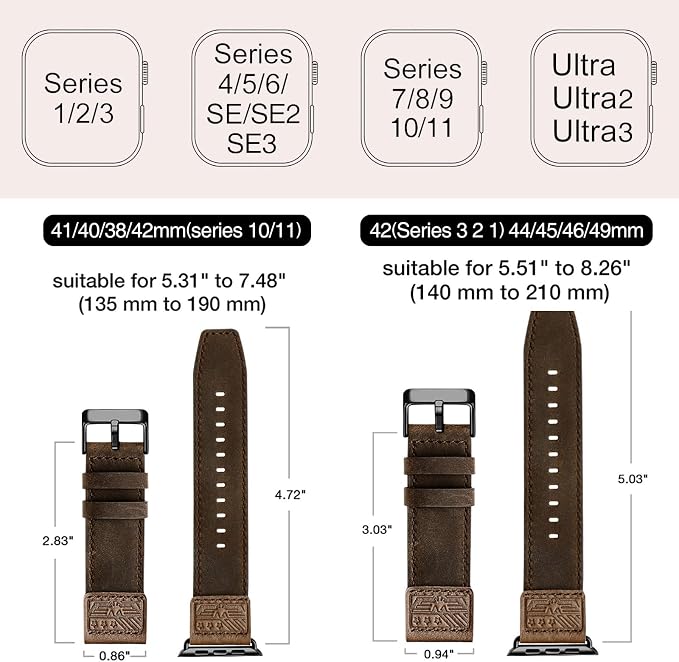 SUNFWR Leather Bands Compatible - Image 5