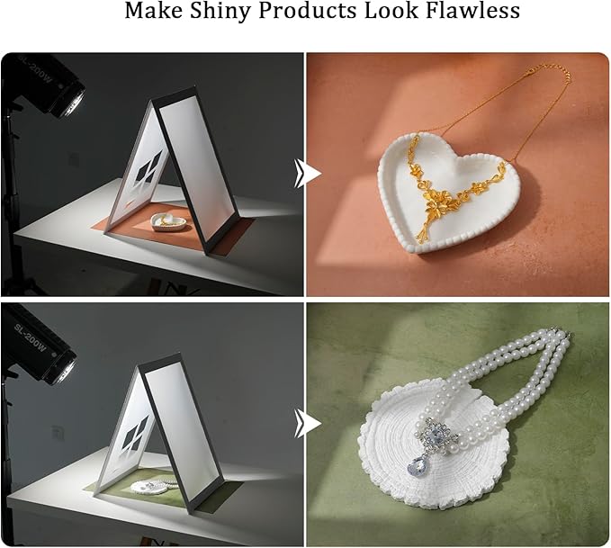 Photo Backdrop Board with Shadow Diffuser, Tabletop Small Shooting Kit - Image 4