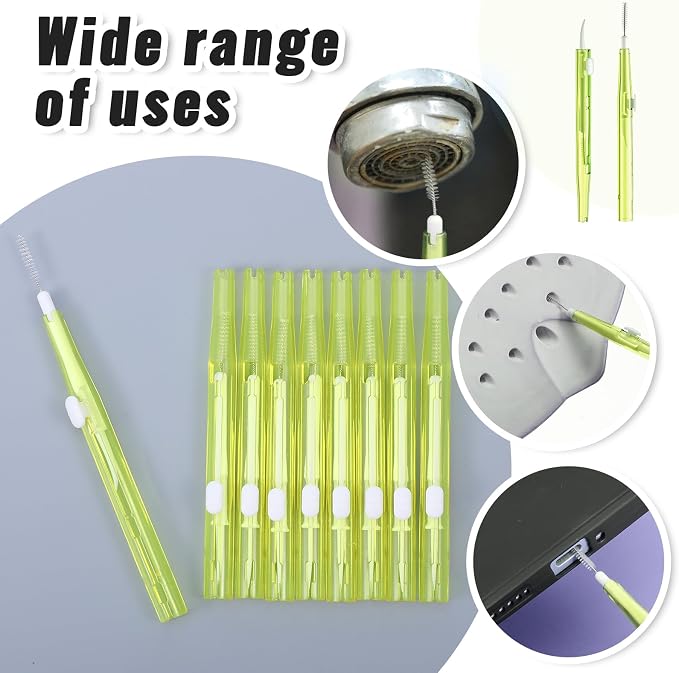 10Pcs Cell Phone Cleaning Kit, Dual Head Anti-Clogging Nylon Brushes Hook - Image 4