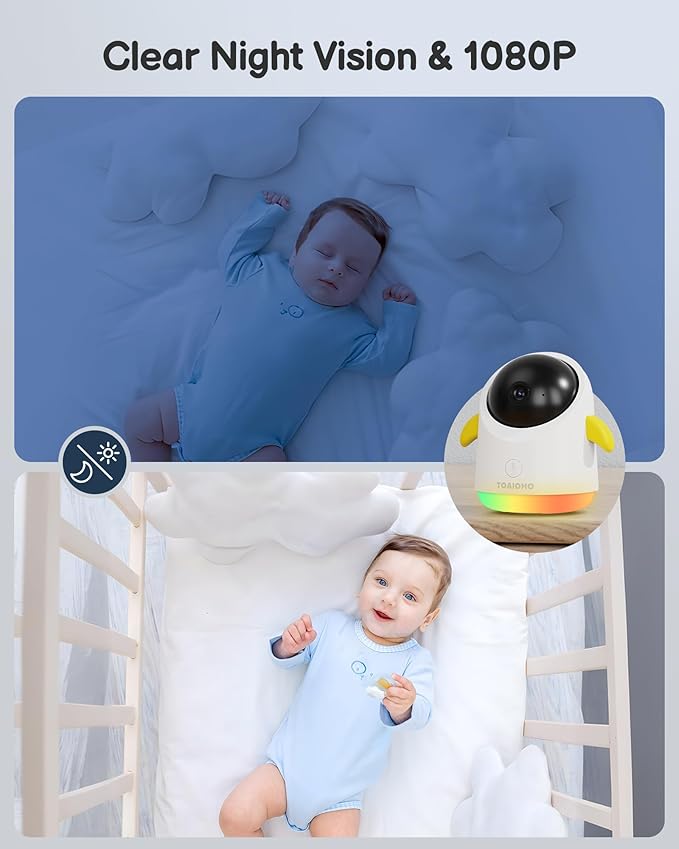 Baby Monitor with 2 Cameras and Audio WiFi/No WiFi: Baby Monitor WiFi - Image 4