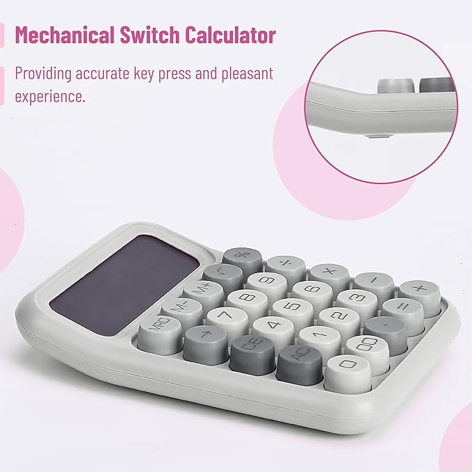 Mr. Pen- Mechanical Switch Calculator, 12 Digit Large LCD Display, Mechanical - Image 3