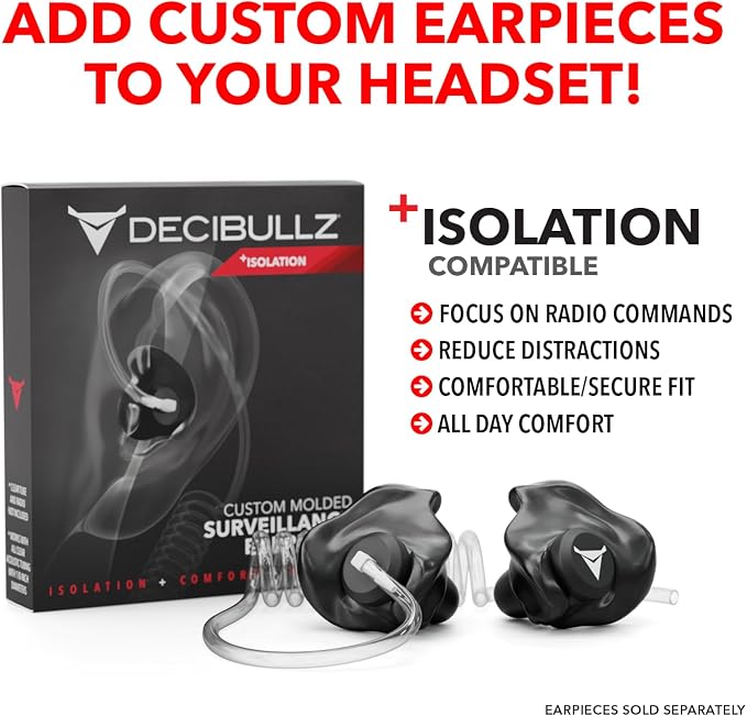 Decibullz 2-Way Surveillance Acoustic Tube Headset, K1 Earpiece Audio Set - Image 4